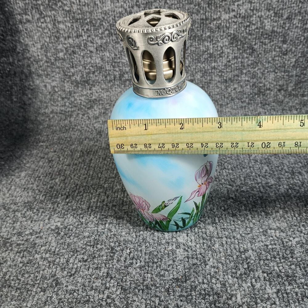 Ne Qwa Art Fragrance Oil Lamp Tom Wood Iris Hummingbird Signed w Box COA - Picture 10 of 14